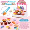 Pretend Play Supermarket Shop Cash Register Toy Ice Cream Shop with Scanner Money Calculator Desserts - Image 26