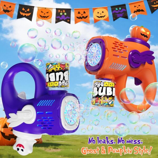 New Automatic Bubble Maker Blaster Toys with LED Lights Bubble Machine for Kids Halloween Bubble Gun - Image 8