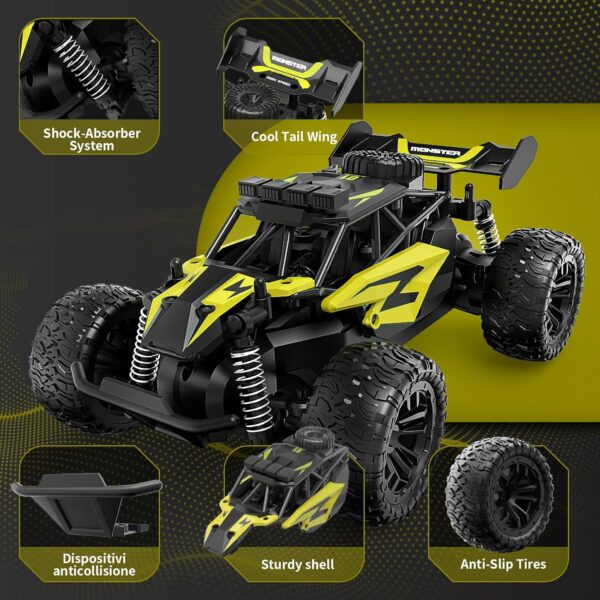 Professional 24G High Speed Off Road 1:18 Scale Four Wheel Climber Light Radio Remote Control 1:18 Off Road RC Car - Image 10