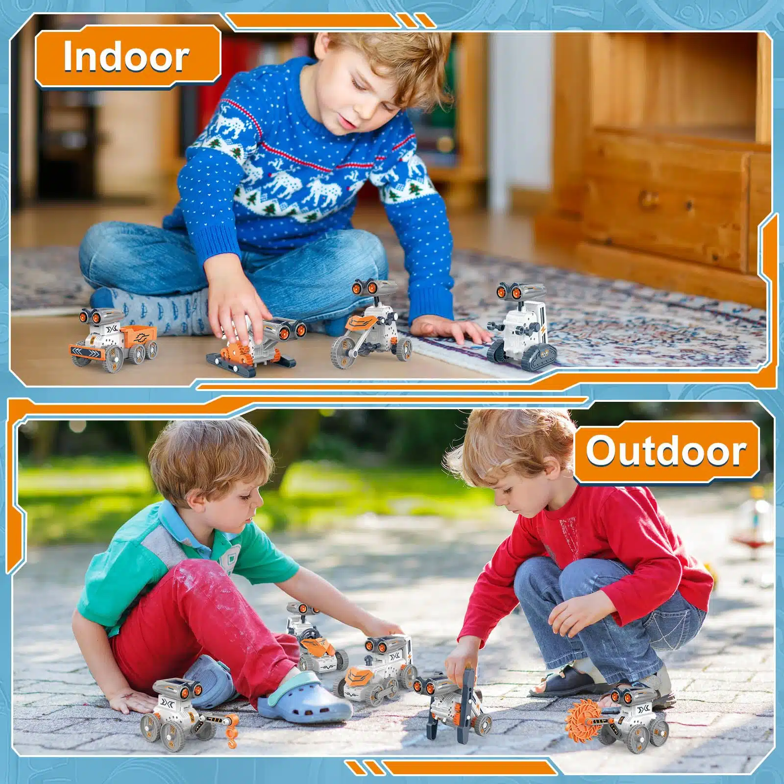 21 In-1 Solar Robot Building STEM Toy Educational Toy Battery Solar Powered STEM Building Toy Set with 210 Pieces - Image 11