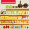 82CM Simulation Tableware Family Cooking Water Spray Steam Lights Sound Sink Pretend Toddler Kitchen Toy - Image 15