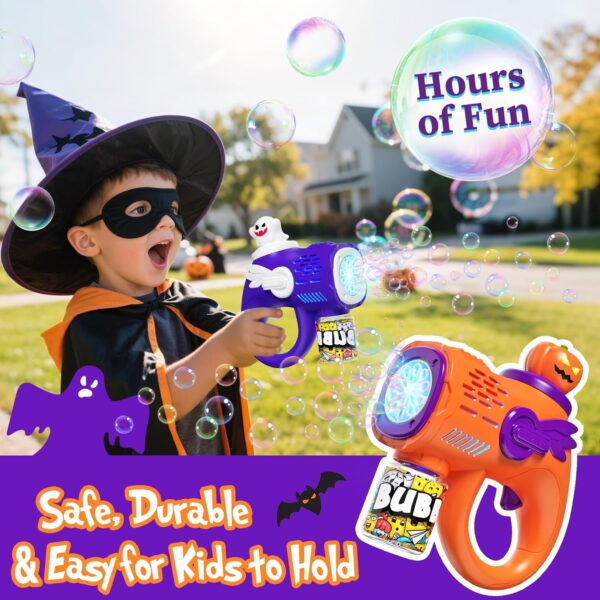 New Automatic Bubble Maker Blaster Toys with LED Lights Bubble Machine for Kids Halloween Bubble Gun - Image 6