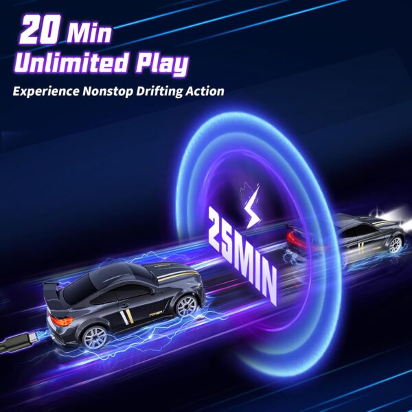 1/64 Scale 4WD High Speed LED Lights 2.4GHz Proportional 2-Speed Stunt Adults Kids Remote Control Mini Drift RC Car - Image 12