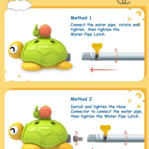 3-in-1 Plastic Turtle Water Sprinkler Summer Fun Backyard Games with Splash Water Toys for Kids - Image 16