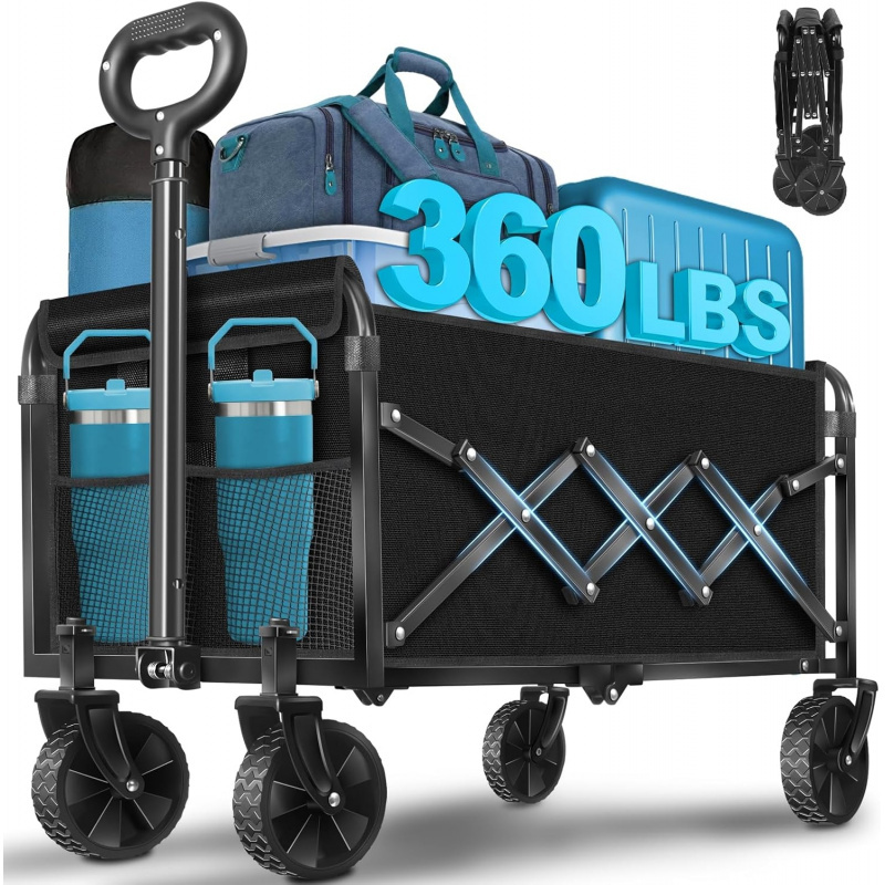 Collapsible Wagon Cart with Wheels Foldable - Image 7