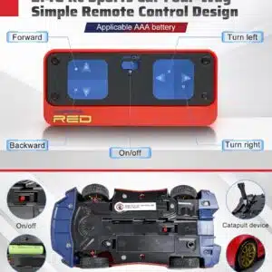 Innovative 2.4G Sensor Chase Game Dual Remotes Ejection Launcher Parent Child Interactive Battle RC Car Set - Image 33