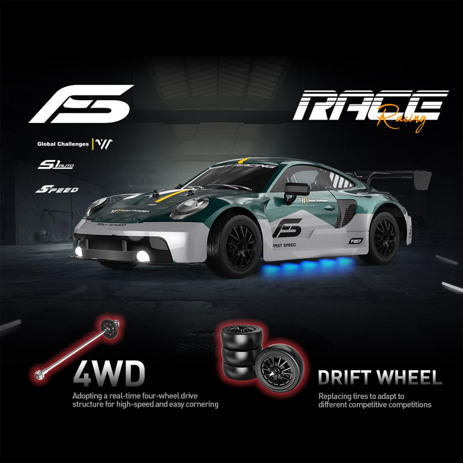 Hot Selling 1:16 RC Drift Car 4WD 30+KM/H Full Proportional High Speed RC Car - Image 16