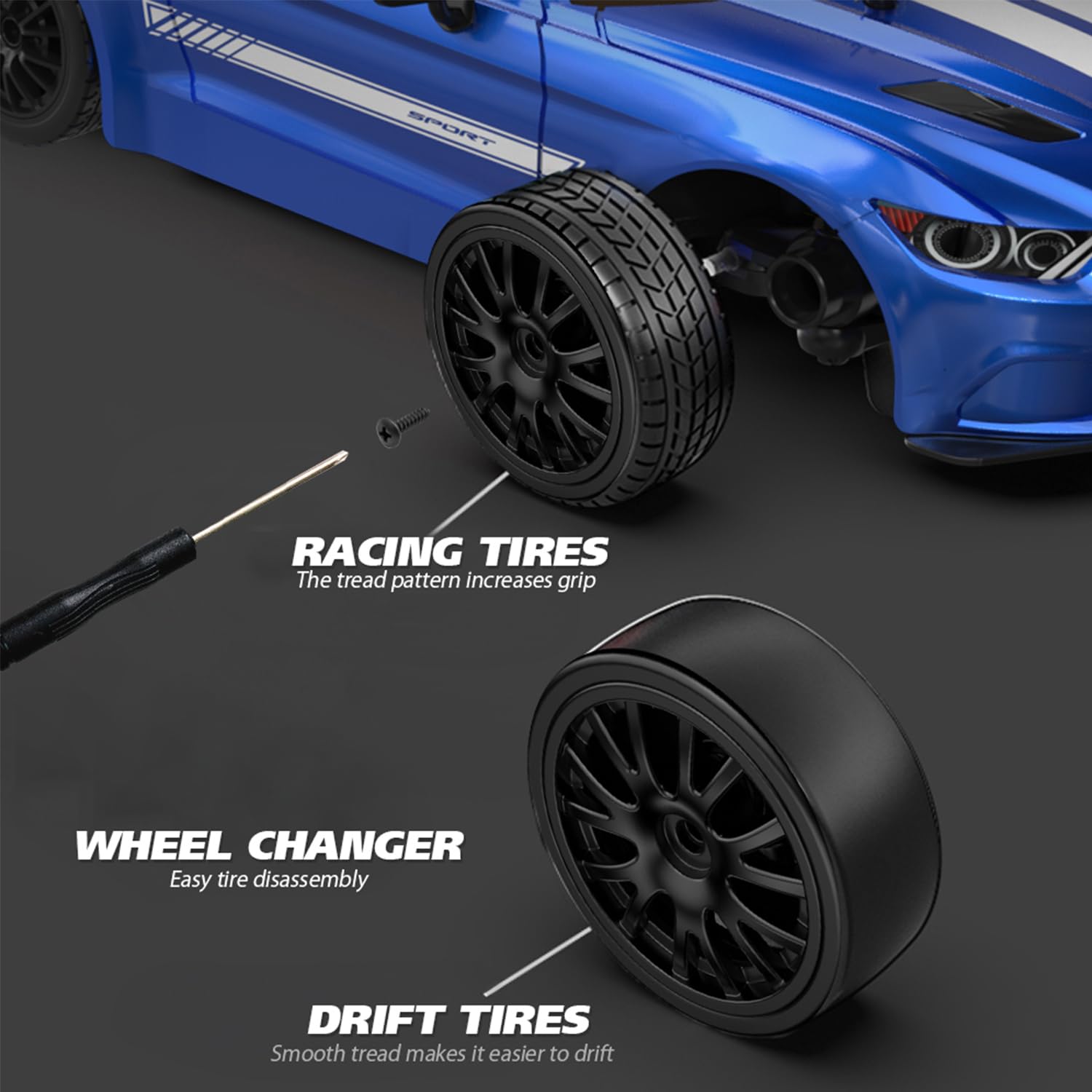Hot Selling 1:16 RC Drift Car 4WD 30+KM/H Full Proportional High Speed RC Car - Image 4