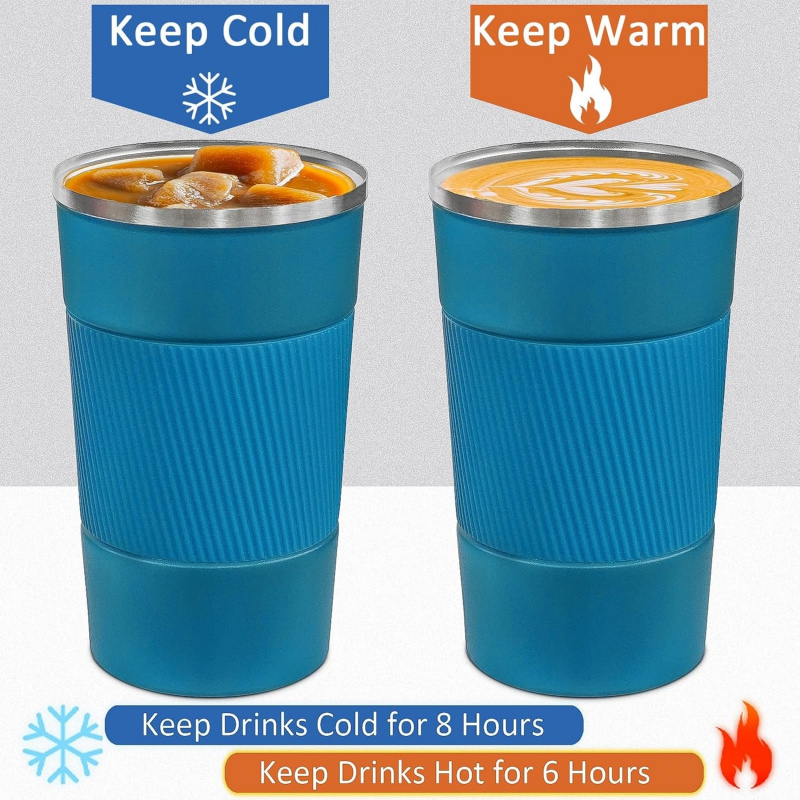 4 Pack Insulated Coffee Mug with Lid 12oz - Image 2