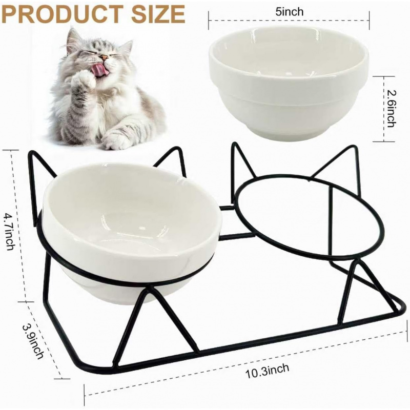 Elevated Tilted Cat Bowls for Indoor Cats - Image 4