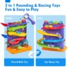 Rolling Ball Track Pieces Toys Baby 2 in 1 Penguin Hammer Pounding Montessori Toys Plastic Roller coaster Ball Ramp Toy - Image 22
