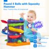 Rolling Ball Track Pieces Toys Baby 2 in 1 Penguin Hammer Pounding Montessori Toys Plastic Roller coaster Ball Ramp Toy - Image 21