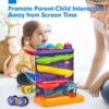 Rolling Ball Track Pieces Toys Baby 2 in 1 Penguin Hammer Pounding Montessori Toys Plastic Roller coaster Ball Ramp Toy - Image 19