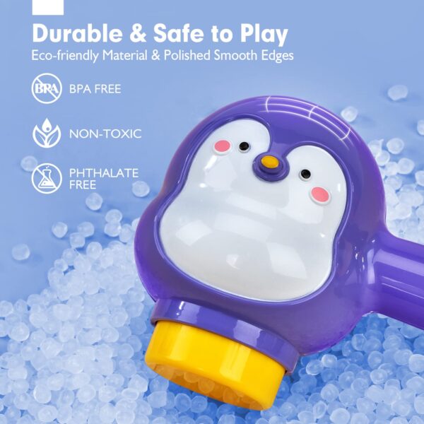 Rolling Ball Track Pieces Toys Baby 2 in 1 Penguin Hammer Pounding Montessori Toys Plastic Roller coaster Ball Ramp Toy - Image 4