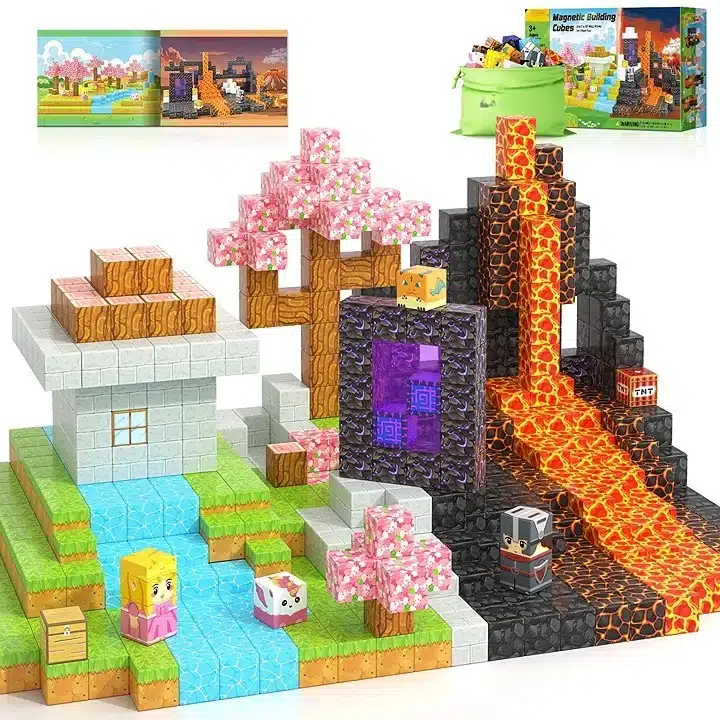 100 PCS OEM Build World Magic Portal Plastic Magnetic Tiles STEM Sensory Magnetic Blocks - Image 2