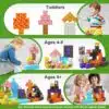 100 PCS OEM Build World Magic Portal Plastic Magnetic Tiles STEM Sensory Magnetic Blocks - Image 18