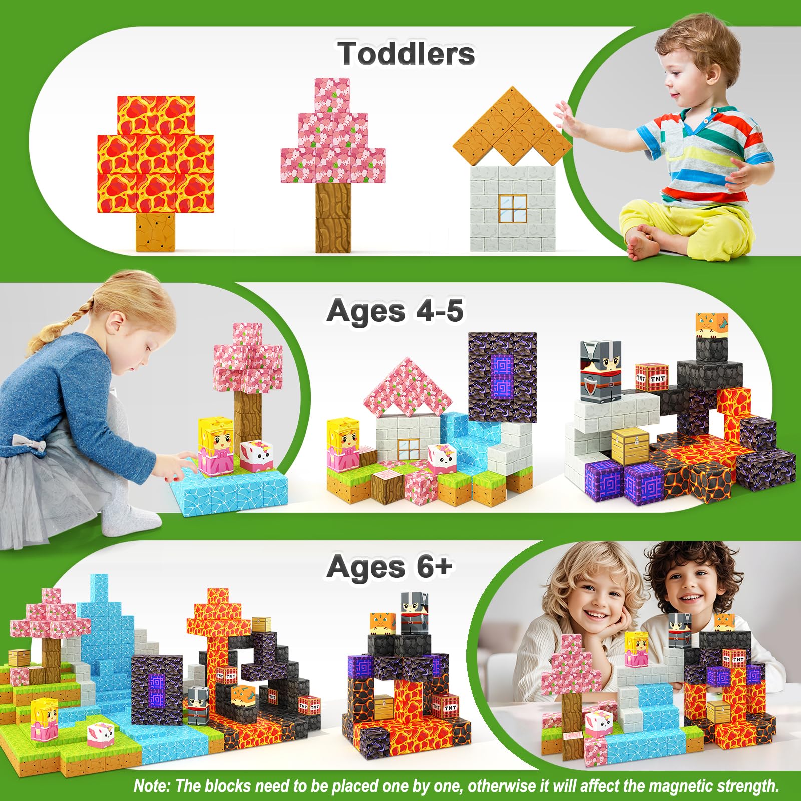 100 PCS OEM Build World Magic Portal Plastic Magnetic Tiles STEM Sensory Magnetic Blocks - Image 7