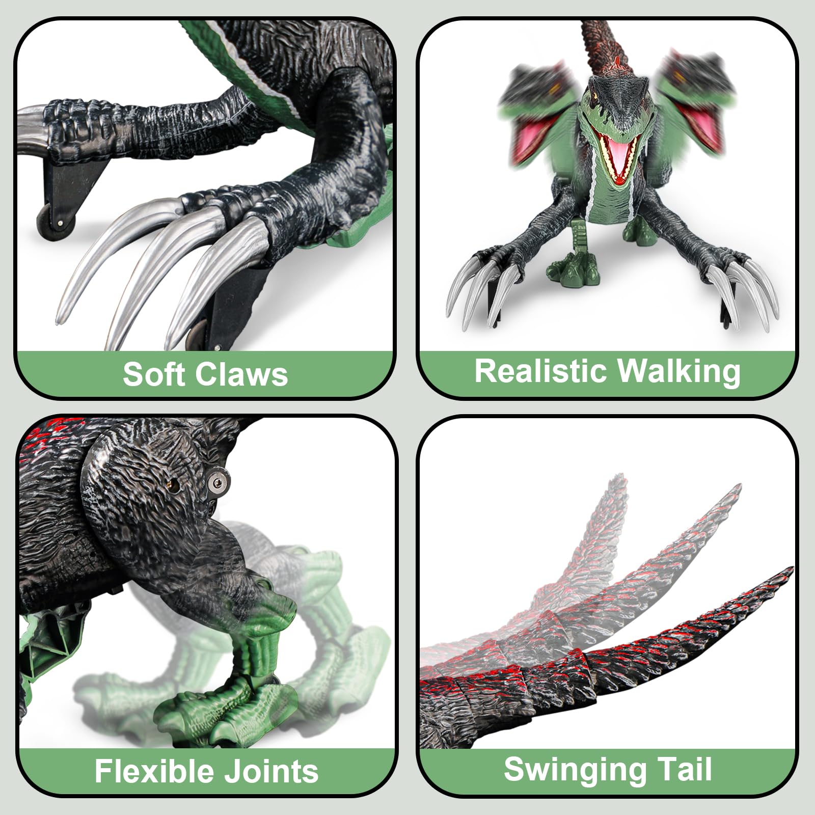 Remote Control Dinosaur Toys Children Body Swing Light Sound Plastic Electronics Spray Dinosaur - Image 9