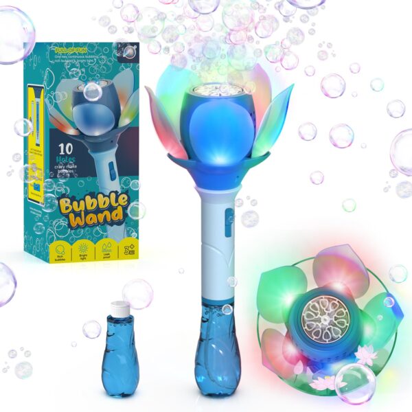 Outdoor Toys Bubble Wand Toys 10 Holes Rich Bubbles Plastic Electric Bubble Wand Toys - Image 2