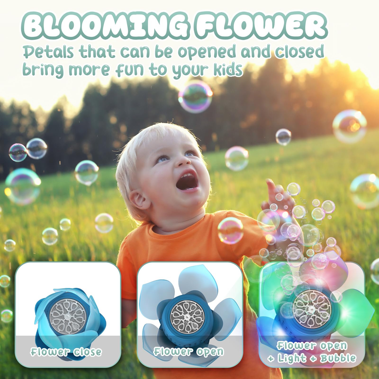 Outdoor Toys Bubble Wand Toys 10 Holes Rich Bubbles Plastic Electric Bubble Wand Toys - Image 13