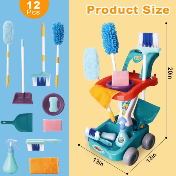 EPT Educational Kids House Cleaning Play Set Clean Tool Toy Plastic Children Tool Pretend Play Cleaning Set - Image 10