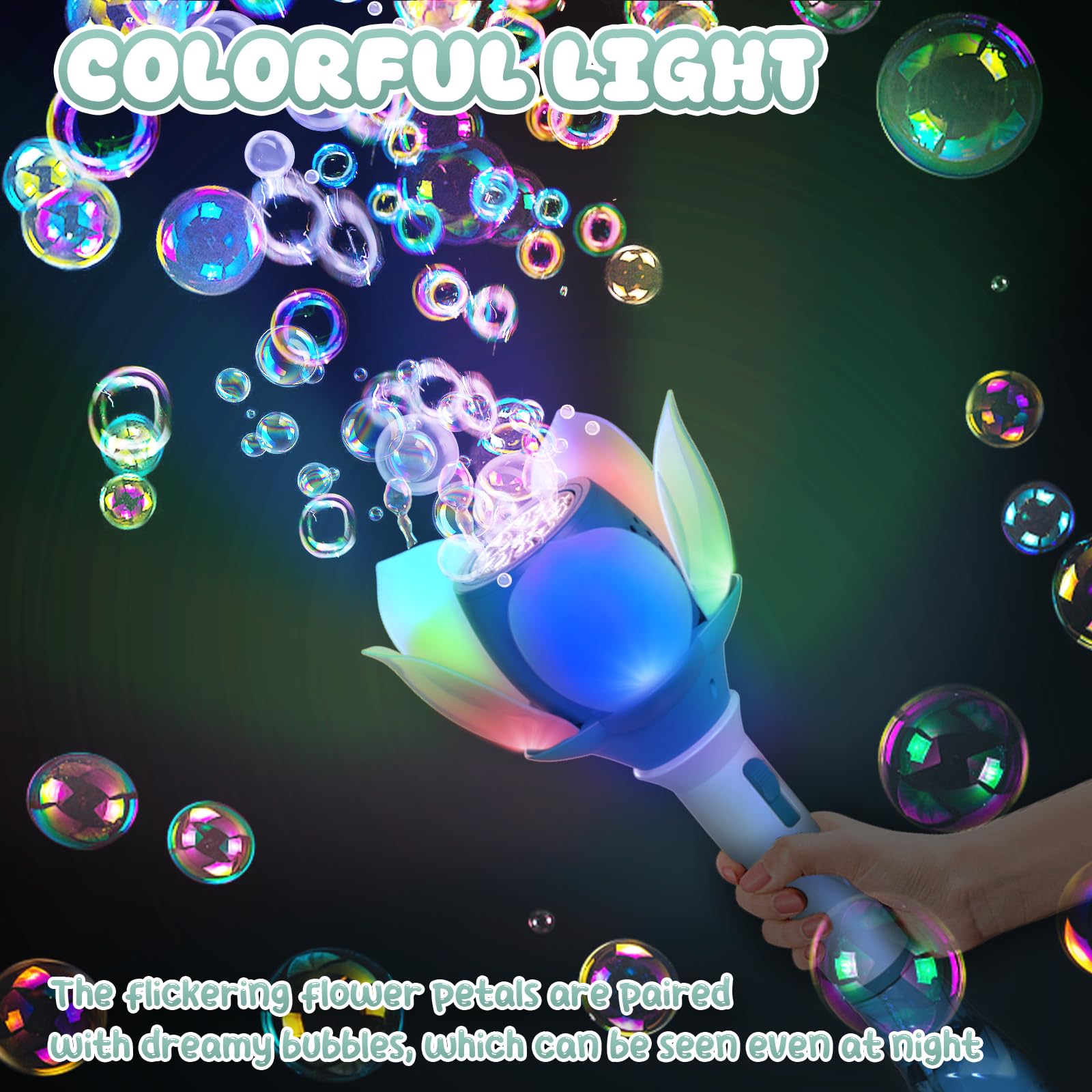 Outdoor Toys Bubble Wand Toys 10 Holes Rich Bubbles Plastic Electric Bubble Wand Toys - Image 11