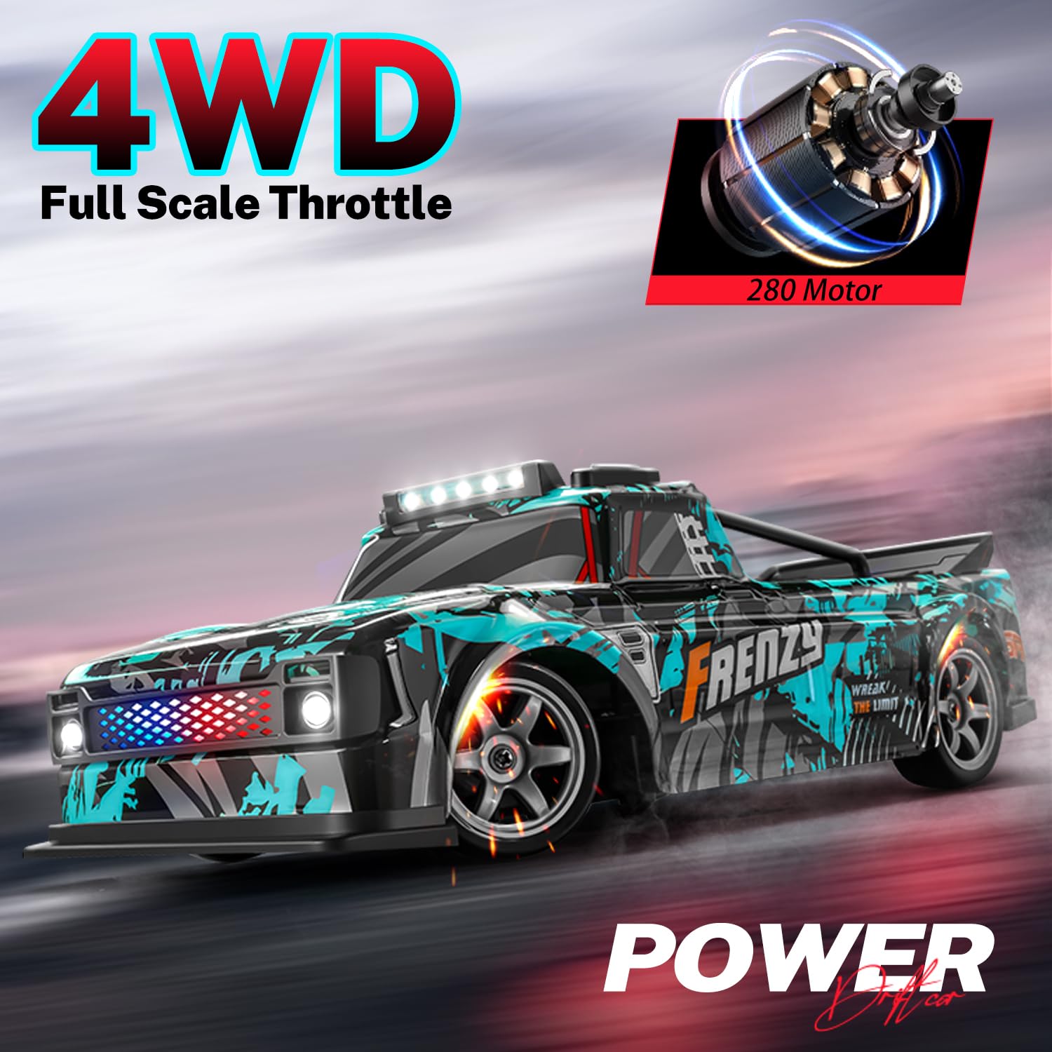 1:16 Scale Kids Electric 2.4Ghz Rc 4×4 Drift Racing Car Toy - Image 7