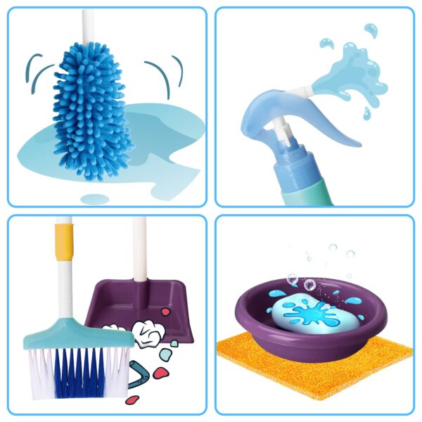 EPT Educational Kids House Cleaning Play Set Clean Tool Toy Plastic Children Tool Pretend Play Cleaning Set - Image 6