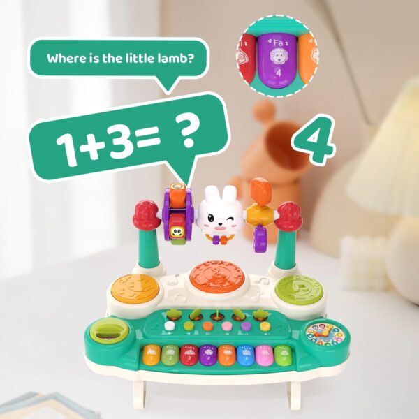 20-in-1 Musical Rabbit Piano Toy Early Education Instrument Plastic Animal Sound Electronic Piano Toy - Image 4