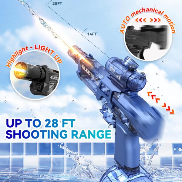 Long Range Electric Water Gun with Interactive Light-up Toys High Capacity Water Squirt Guns Summer Outdoor Toys - Image 15