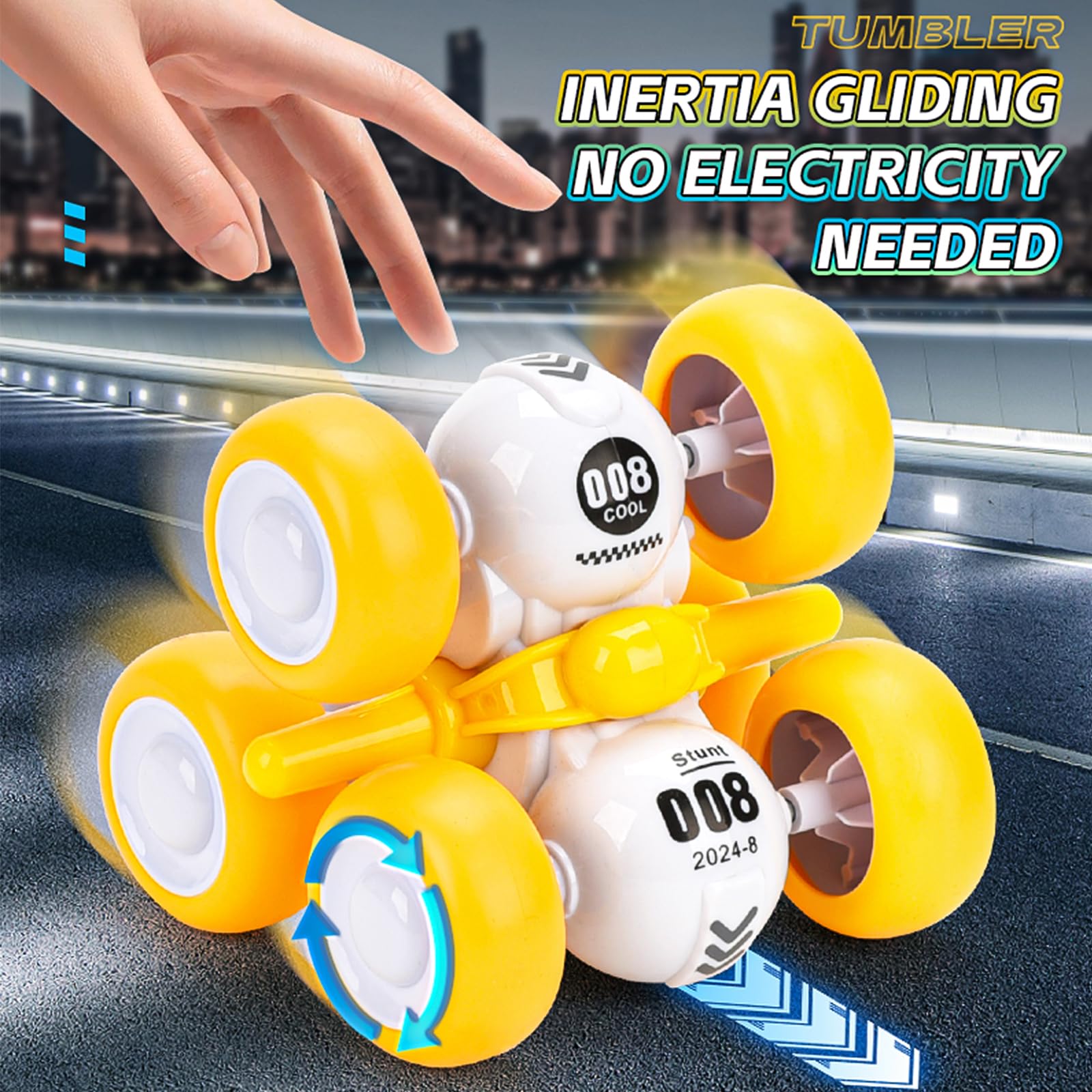 New Model Friction Car Mini Stunt Car Toy 360 Degrees Rotating Climbing Vehicle Toy for Boy - Image 5