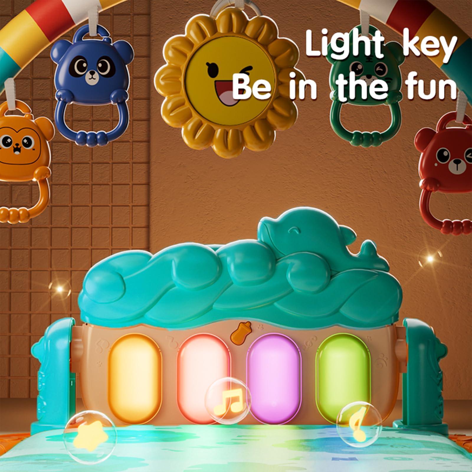 Multi-functional Activity Fitness Play Piano Gym Baby Play Gym Musical Mat Baby Gyms Play Mats - Image 5