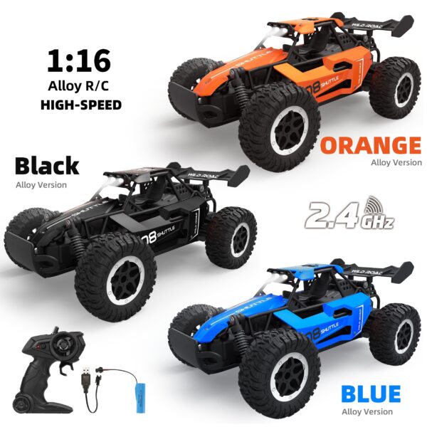 1:16 Cheap High-Speed Buggy Racing 2.4G Alloy 5CH Remote Control Off-road Toy Car - Image 3