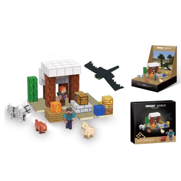 Minecraft DIY Magnetic Cubes Children’s Magnetic Building Block Set for Creative Play - Image 2