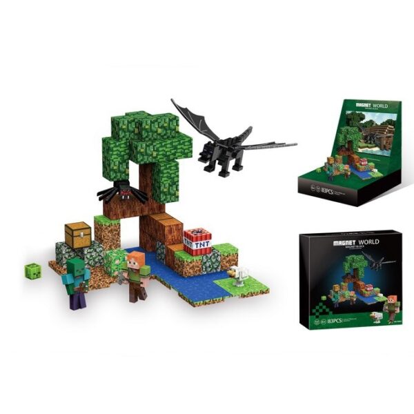 Minecraft My world DIY Cubes Puzzle Decompression Toy Children’s Magnetic Building Block Set - Image 2