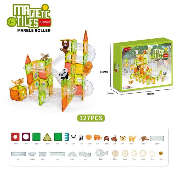 7.5Cm Magnetic Building Blocks Toys Magnetic Tiles Set 127Pcs - Image 2