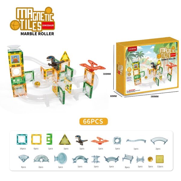 6.5Cm Magnetic Building Blocks Toys Magnetic Tiles Set 66Pcs - Image 2