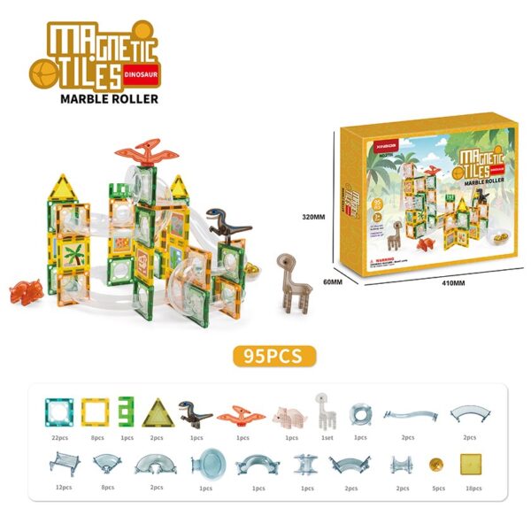 6.5Cm Magnetic Building Blocks Toys Magnetic Tiles Set 95Pcs - Image 2