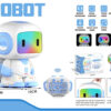 New 2.4GHz Wireless Programming Intelligent Rc Robot Mechanical Walking Dancing Musical Robot with Color Light - Image 22