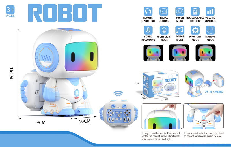 New 2.4GHz Wireless Programming Intelligent Rc Robot Mechanical Walking Dancing Musical Robot with Color Light - Image 7