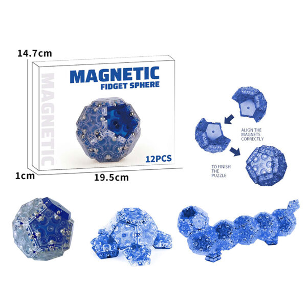 Wholesale 12 Piece Magnetic Fidget Sphere Pentagons Magnets Balls Magnet Fidgets Toy - Image 16