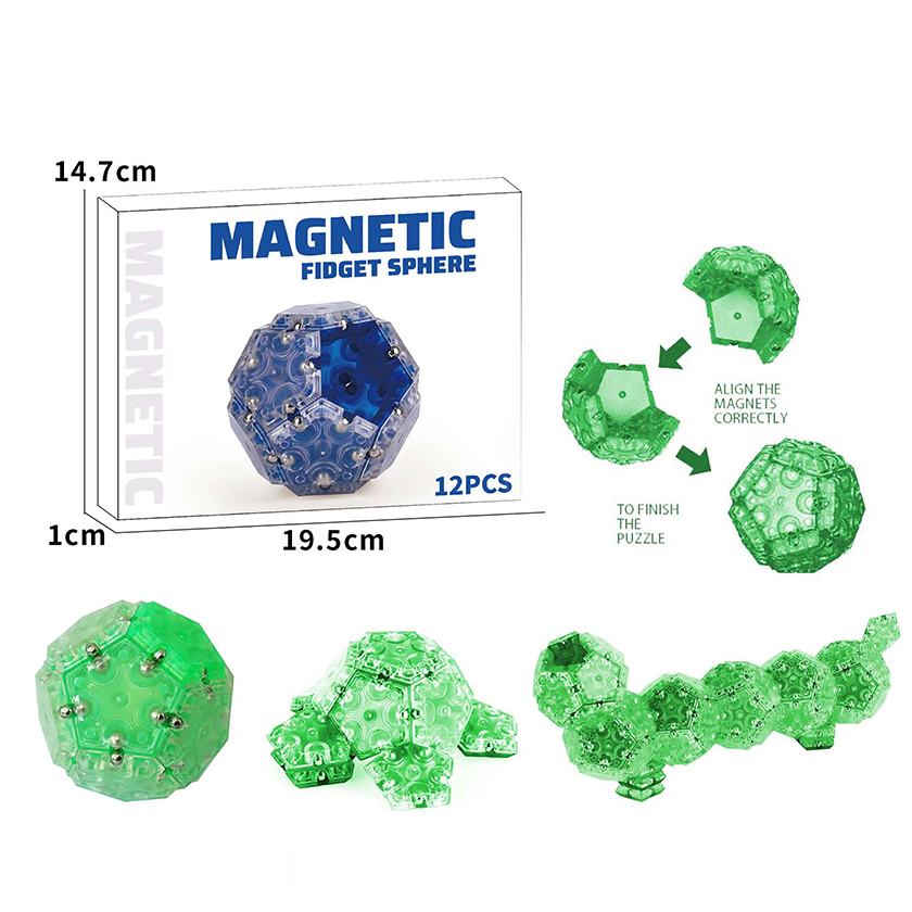 Wholesale 12 Piece Magnetic Fidget Sphere Pentagons Magnets Balls Magnet Fidgets Toy - Image 21
