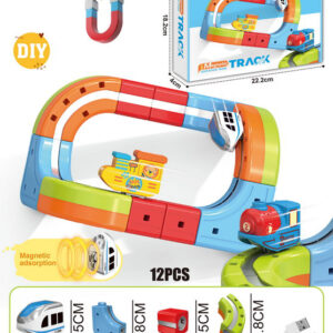 DIY Magnetic Train Rail Track Building Kits 3D Flexible Race Track Magical Train Set Railway Building Block Toys Magic Track Toys - Image 41