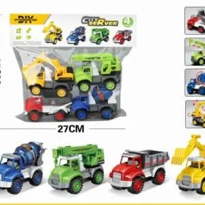 Inertia Construction Truck Toy Set with Friction Powered Pull-Back Action for Kids 3-8 Wholesale - Image 19