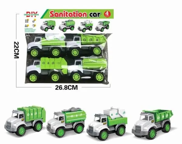 Inertia Construction Truck Toy Set with Friction Powered Pull-Back Action for Kids 3-8 Wholesale - Image 9