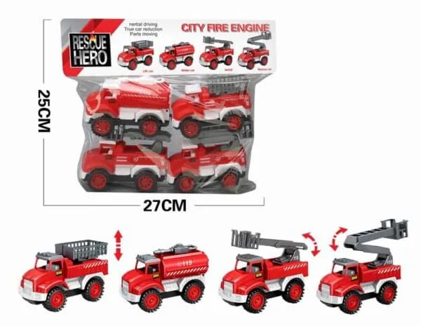 Inertia Construction Truck Toy Set with Friction Powered Pull-Back Action for Kids 3-8 Wholesale - Image 7