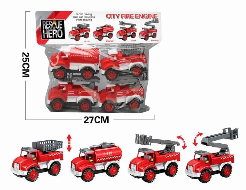 Inertia Construction Truck Toy Set with Friction Powered Pull-Back Action for Kids 3-8 Wholesale - Image 6