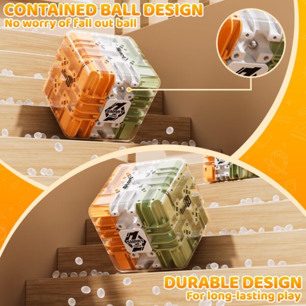 New Design 2 in 1 3D Maze Magic Cube Stress Relief Toys for Kids Fidget Toys Multicolor Labyrinth Magic Steel Ball Cube Toys - Image 8