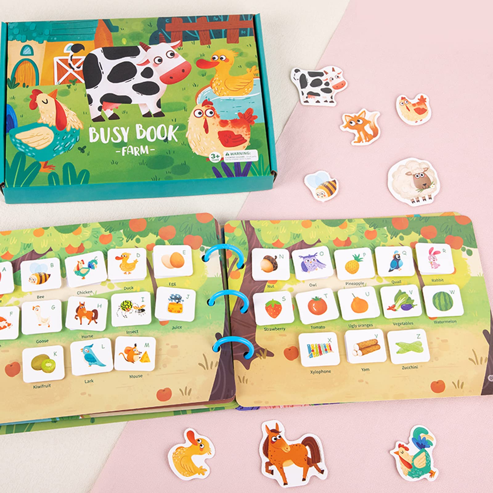 Trending Products New Early Learning Educational Toys Baby Busy Book Activity Farm Montessori Busy Book for Kids - Image 7