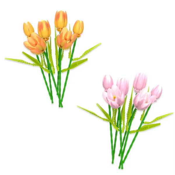 Romantic Home Decoration DIY Flower Bricks Building Blocks Construction Toy Vase Set - Image 2
